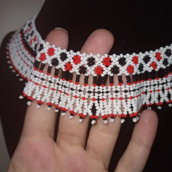 ✨ Handmade Sylianka Necklace – Ukrainian Embroidery Motif ✨ - Picture 3 of 4